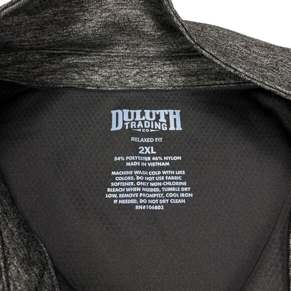 Duluth Polo Shirt Mens Size 2XL Gray Polyester Short Sleeve Fit Golf Performance - Picture 5 of 14